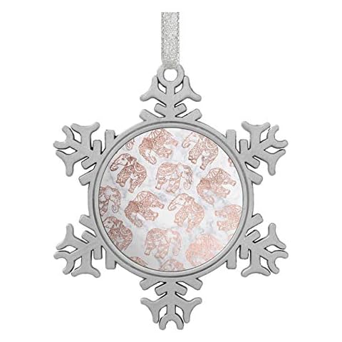 LuxSweet Custom Personalized Christmas Ornaments Decoration Snowflake Shaped Home Decor Cover