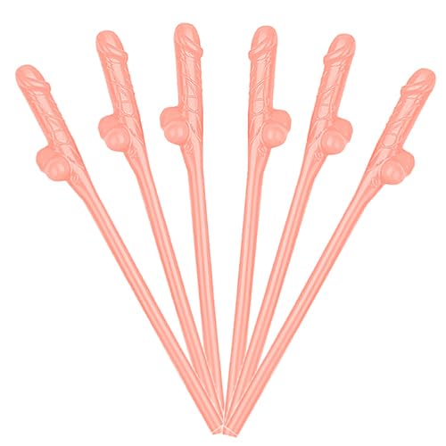 Skin Color Party Straws 10PCS Hen Party Naughty Drinking Plastic Straws Chick Reusable Straws for Parties Girls Cocktail Night Novelty Party Accessories for Bar Bachelorette Party Birthday Wedding