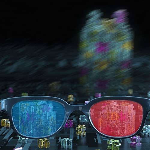 Craftshou 4 Pack Red Blue 3D Glasses,3D Movie Game Glasses Viewing Glasses For Cyan Anaglyph Style Home Theater 3D Moives Games Tv #TOP4