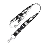 Padres Lanyard with Detachable Buckle, Black, 1"