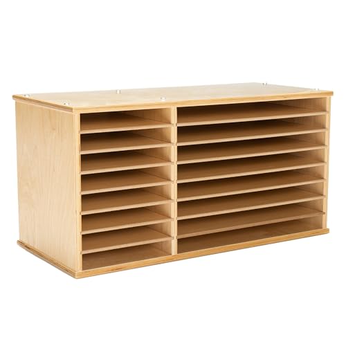 Childcraft Construction Paper Holder, 29-3/8 x 12-3/4 x 15 Inches, Tan