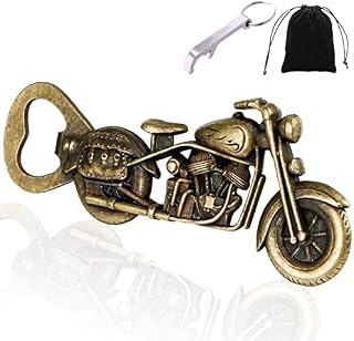 Motorbike Beer Bottle Openers Vintage Motorcycle Gifts for Men Cool Bottle Openers Novelty Metal Bronze Bar Blade Father Birthday Gifts for Husband Boyfriends Dad