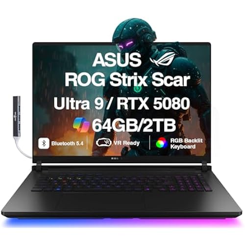ASUS ROG Strix Scar AI Gaming Laptop 18" 240Hz Mini LED WQXGA Display