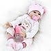 ZIYIUI Realista Muñeca bebe Reborn Muñecos bebé Niña Vinilo suave Silicona Reborn Baby Dolls 22 Pulgadas Niños Juguete
