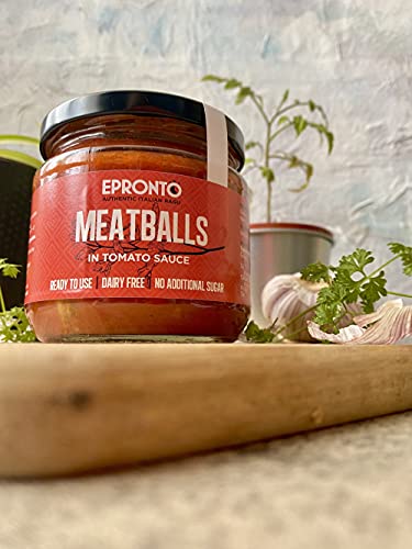 EPRONTO Ambachtelijke gehaktballetjes in tomatensaus - traditionele Italiaanse gehaktballetjes gemaakt met rundvlees en… - Afbeelding 4