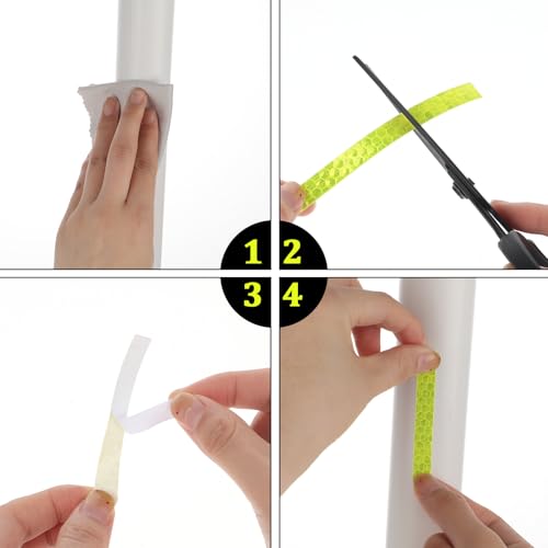 Kalione 594272_1_KLXZPAEJ Reflective Tape Outdoor Waterproof Tape Neon Reflector Strips High Visibility Safety Warning Self-Adhesive Tapes Yellow Fluorescent Reflective Tape thumb #2