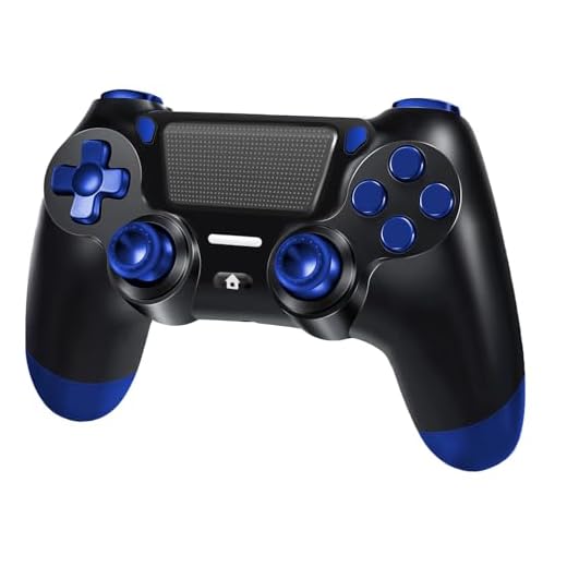 BJXOZ Wireless Controller per PS4, con Vibrazione, Sei-Assi Sensore Giroscopio, Jack Audio, Pannello Touch, Funzione screenshot, senza fili Controller per PS4/Slim/Pro/PC