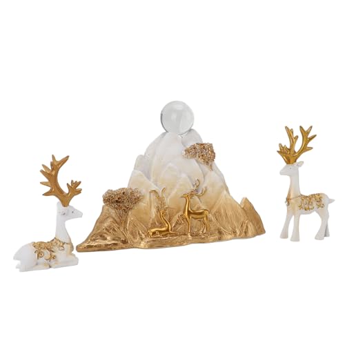 Ensemble de décoration de cerf debout en résine compact pour meuble - 5