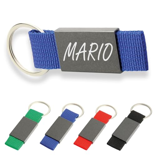 Ibera Gifts - Portachiavi Personalizzato in Tessuto e Metallo, Perfetto Come Portachiavi Uomo Con Nome