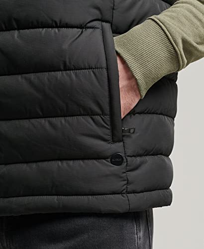 Superdry Studios Fuji Gilet Doudoune, Noir, XL Homme