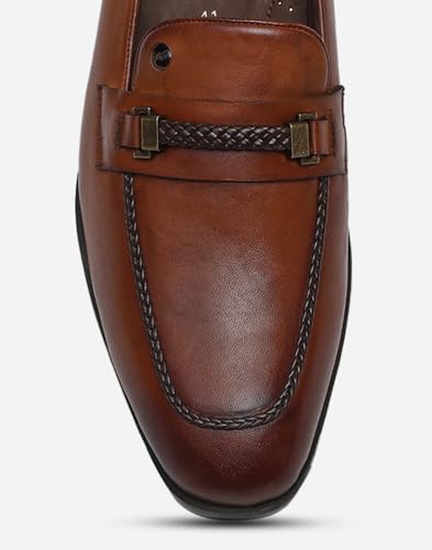 Image of Monte Carlo Mens Solid Slip on Genuine Leather Loafers (201817FW)