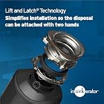 InSinkErator Badger 5 Élimination des ordures avec cordon d'alimentation, standard Series 1⁄2 HP Déposeur de déchets alimentaires, blaireau 5 W/C, pas de taille, noir/gris
