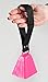 HOME-X Cowbell with Wrist Strap, Sporting Event Bell, Cheering Bell, Party Noise Maker, School Bell, Pink, 3 1/2” L x 3” W x 2 3/8” H