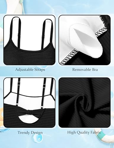 Image of Girls Swimsuit Criss Cross One Piece Swimsuits Wrap Tie Back Sheer Mesh Bathing Suit with Gold Metal Swimwear 9-16Y