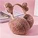EWUROI Brown Warm Thicken Earmuffs Cute Cartoon Cold Protection Ear Muffs Fashion Plush Cover Girl Earflaps