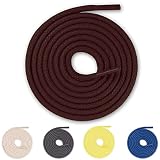 Lacenio 3 Paar SCHNÜRSENKEL rund gewachst SCHNÜRSENKEL Laces für Anzugschuhe Stiefel Lederschuhe Ersatz Schuhbänder - sehr reißfest - 3 mm breit Farbe Braun Länge 120 cm