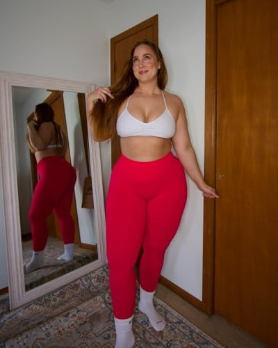 Image of AUROLA Influence Workout Leggings for Women, Seamless Compression Tummy Control Leggings Mid Rise Yoga Pants