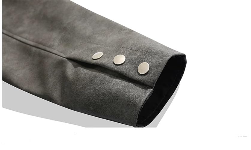 Men's Leather Jacket with Zipper Top4