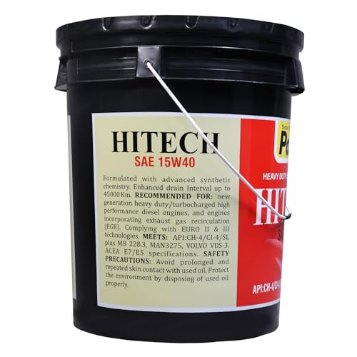 Image of PALCO HITECH 15W40 API: CI4 / SL Heavy Duty Diesel Engine Oil Synthetic Technology | Maximum Power & Superior Protection | For SUVs, MUVs & Crossovers | 20 Litres