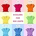 800pcs Refill Loops for 7-Inch Weaving Loom - 8 Color Loom Loops for Potholder Making, Durable Nylon Craft Bands for Kids Adults DIY Projects,Rainbow Color