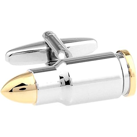 Mens Two Tone Stainless Steel Cufflinks Cover