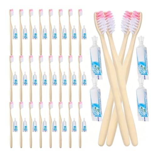 Cepillos de dientes manuales desechables de plástico con pasta para un solo uso higiénico