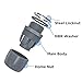 HDHAODA Conduit Connectors, 1/2 Inch Liquid Tight Connector NPT Non-Metallic for PVC Electrical Flexible Conduit Fittings, 180 Degree Straight, UL Listed for Home Outdoor Tubes Tools, Grey (200-Pack)