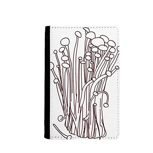 Portefeuille Flammulina Velutipes étui passeport champignon pochette de voyage