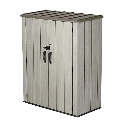 Lifetime Abri de Rangement Vertical, Toit Marron, 74 x 142 x 174 cm – 60209