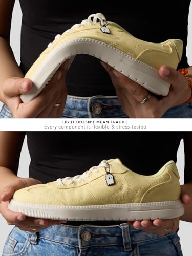 Image of The Souled Store UBZ Fly: Women and Girls Lace Up Sneakers Light Casual Canvas Shoe with EVA Midsole Durable EVA Outsole and Elasticated Laces Lightweight