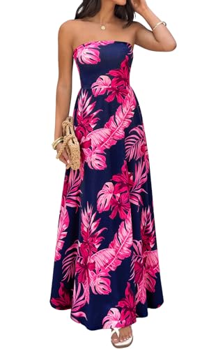PRETTYGARDEN Sleeveless Floral Summer Maxi Dresses for Women 2026 Tube