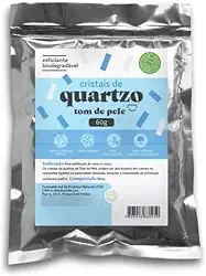 Esfoliante Cristais de Quartzo 60g Tom de Pele Vegano Natural Skincare Estética Esfoliante Corporal