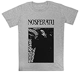 suzetee masquerade clan nosferatu retro t-shirt grigia a maniche corte per bambini