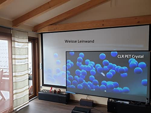 Leinwandbau.info ALR CLR PET Crystal Leinwandtuch für Ultrakurzdistanzprojektoren in 100 Zoll