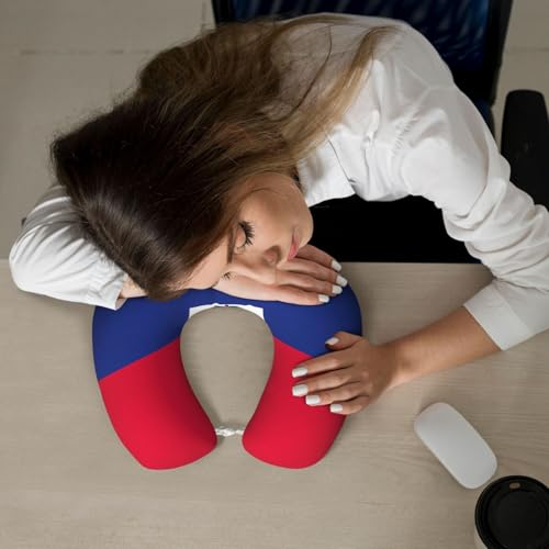 Almohada viscoelástica en forma de U con diseño de bandera miniatura 7
