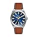 Men's Everett Three-Hand Date Brown Leather Watch - Fossil FS6115