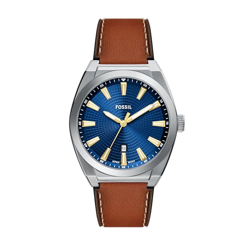 Image of Fossil Men's Everett Quartz Stainless Steel Watch, Three-Hand Watch for Men