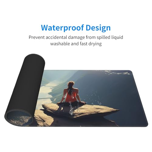 Grand tapis de souris de jeu antidérapant de 80 cm de long pour stabiliser le clavier de bureau - 5