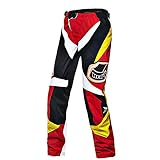 Nerve - Pantalones de Motocross, Rojo, S