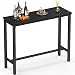 Mr IRONSTONE 39.4" Bar Table Pub Dining Height Table Black Bistro Table (Indoor USE ONLY)
