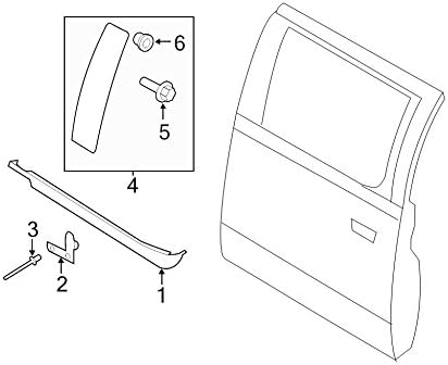 Ford Oem Door Reveal Molding Fl3z18255a35aa Image 4