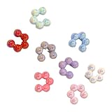 Pendientes de resina para varias ocasiones, accesorio de moda, cómodos, con clip, sin perforación, textura de resina para varias ocasiones, sin perforación, One Size, como se describe, como se