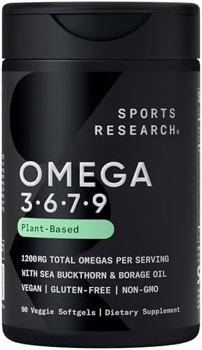 Sports Research® Vegan Omega 3-6-7-9 - 1200 mg of Multi-Spectrum ...