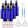 TUAKIMCE 8x50ml Sprühflasche Glas, Blau Leer Parfümzerstäuber Zerstäuber Sprühflasche Spray Bottle Pumpflasche…