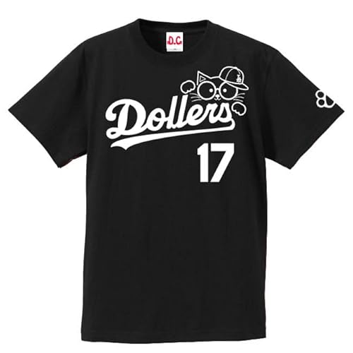 [F.W COLLECTION] Dreamy Cats �L T�V���c ���� 005 Dollers 17 (JP, �A���t�@�x�b�g, XL, �u���b�N)