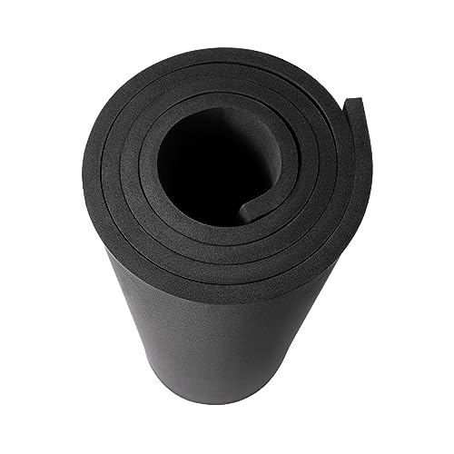 AMZQNART 10mm EVA Foam Sheets Rolls for Crafts Black Cosplay Foam 39x59in