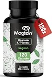 Magtein® Magnesio L Treonato - 120 Capsule - 2000 mg per dose giornaliera - Vegano - Prodotto in Germania - Integratore Magtein Magnesio Treonato Puro