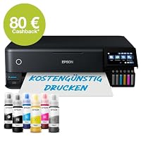 Epson EcoTank ET-8550 Tintentankdrucker | Fotodruck | 6-Farb-Tintensystem | WLAN | A3+ | Drucken, Kopieren, Scannen | 10.9 cm Touchscreen | Duplexdruck | hinterer Papiereinzug – Ansicht 2