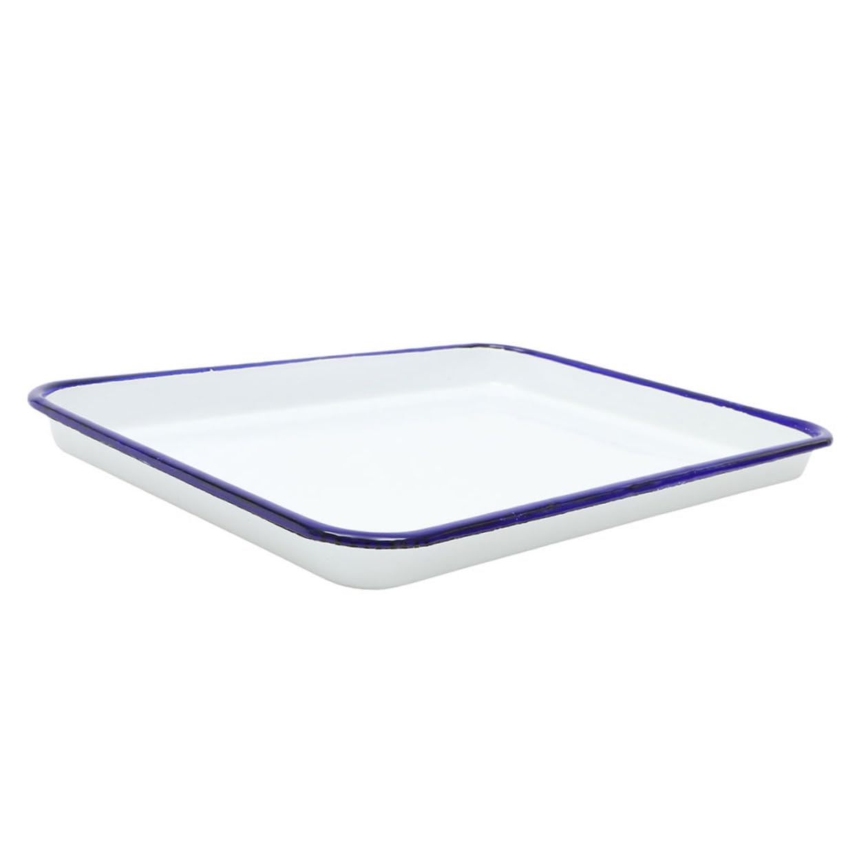 Cabilock Enamel Baking Pan Non-stick Roasting Tray for Desserts Family Meals Serving Dish for Home Restaurant Use Easy to Clean