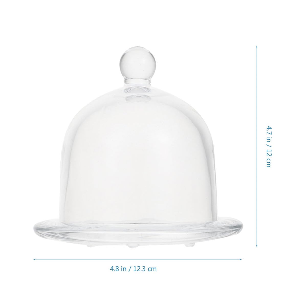 VICASKY Abgedeckte Kuchenplatte aus Glas 2 Stück für Torten und Dessert